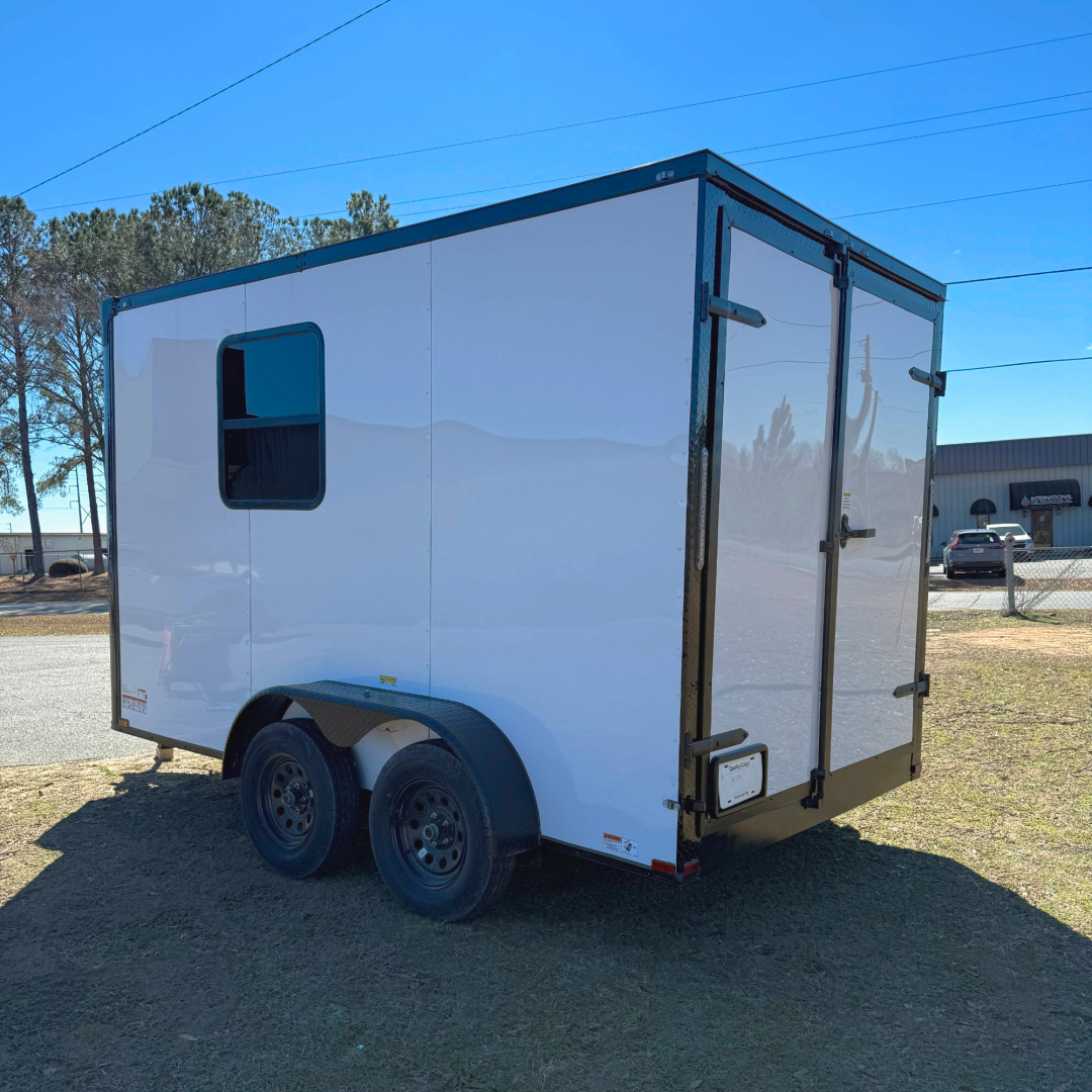 New 7x12TA White Dog Grooming Trailerilers