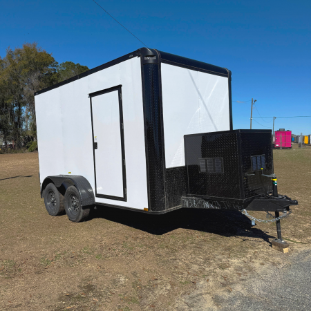 New 7x12TA White Dog Grooming Trailerilers