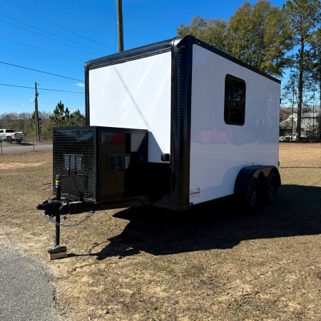 New 7x12TA White Dog Grooming Trailerilers