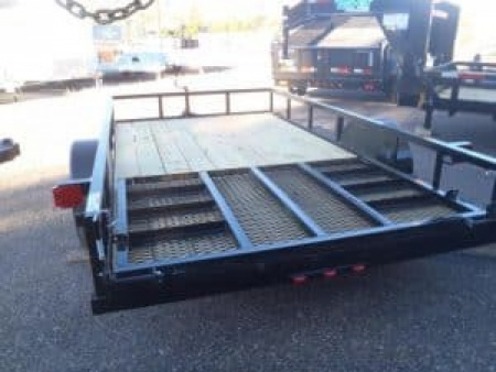 New 2026 Top Hat Trailers 77X12 Angle Rail Utility Trailer Utility Trailer