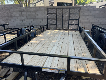 New 2026 Top Hat Trailers 77X12 Angle Rail Utility Trailer Utility Trailer