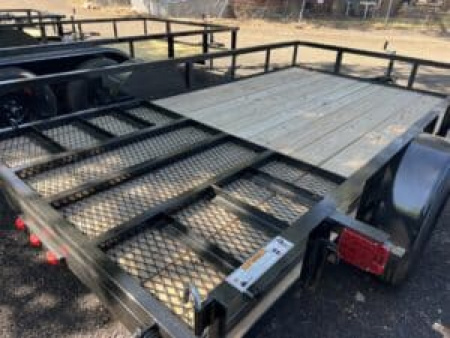 New 2026 Top Hat Trailers 77X12 Angle Rail Utility Trailer Utility Trailer