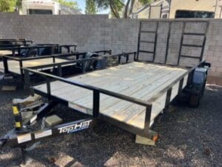 New 2026 Top Hat Trailers 77X12 Angle Rail Utility Trailer Utility Trailer