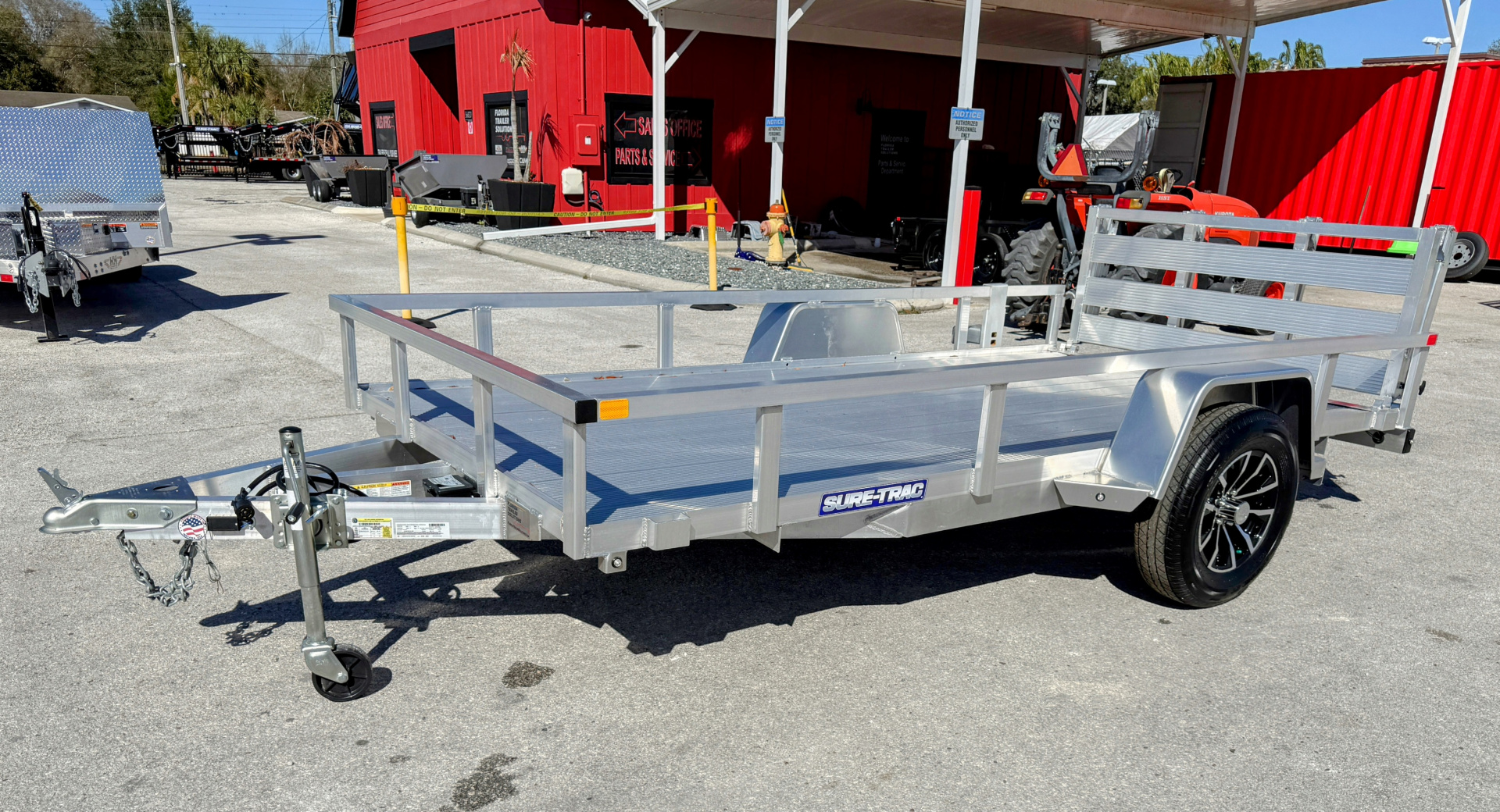 New 2025 Sure-Trac 6x12 Aluminum Tube Top 3K Utility Trailer