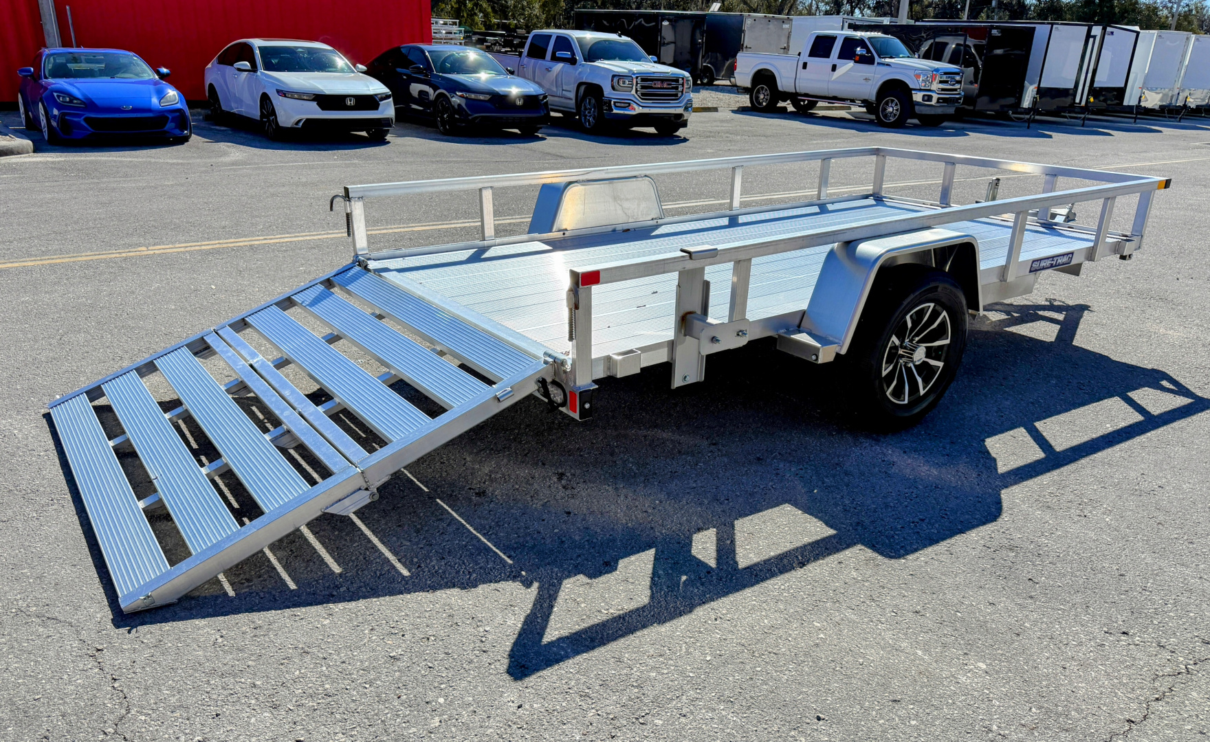 New 2025 Sure-Trac 6x12 Aluminum Tube Top 3K Utility Trailer