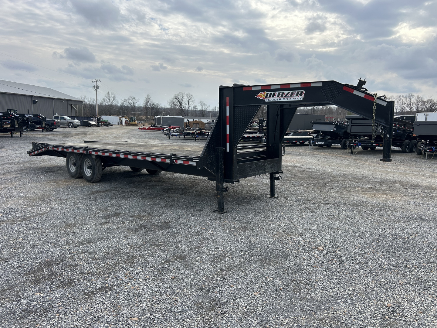 Used 2024 Blazer 102"X24' 14K Gooseneck Flatbed Trailer
