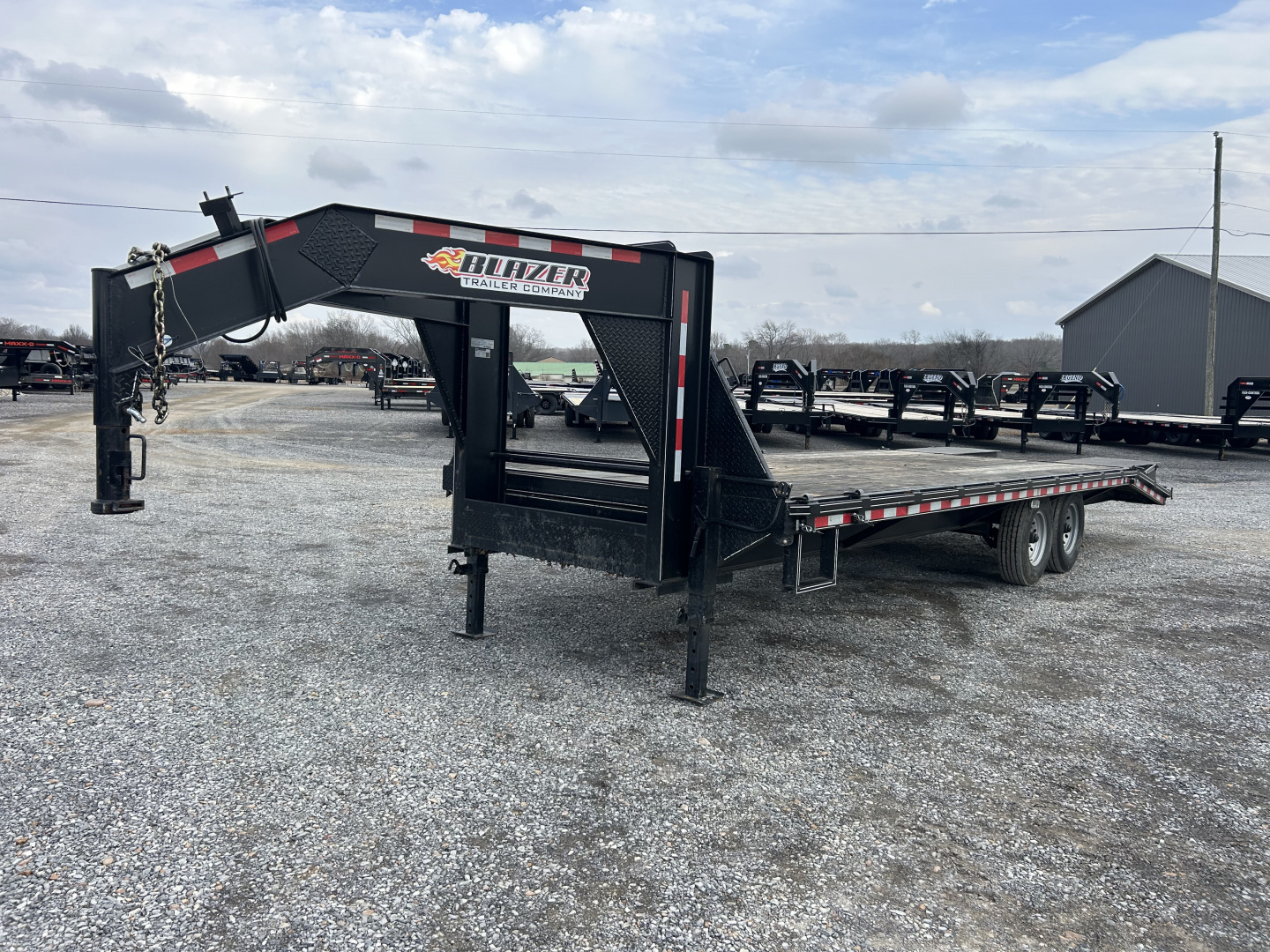 Used 2024 Blazer 102"X24' 14K Gooseneck Flatbed Trailer