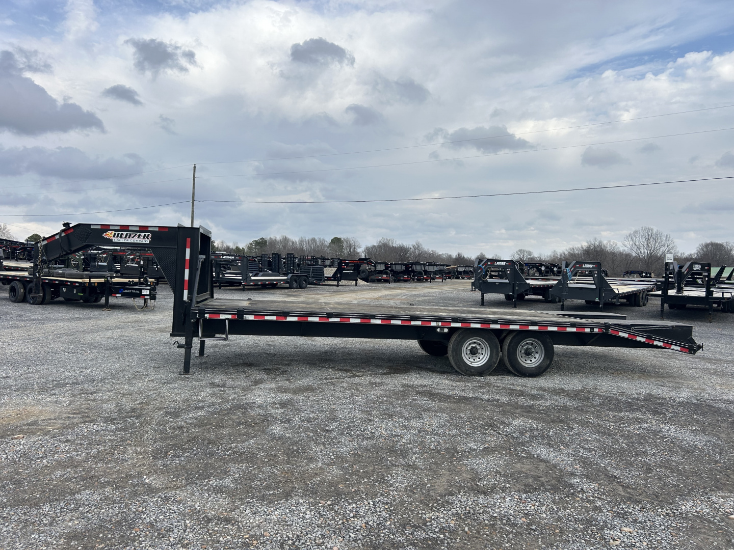 Used 2024 Blazer 102"X24' 14K Gooseneck Flatbed Trailer