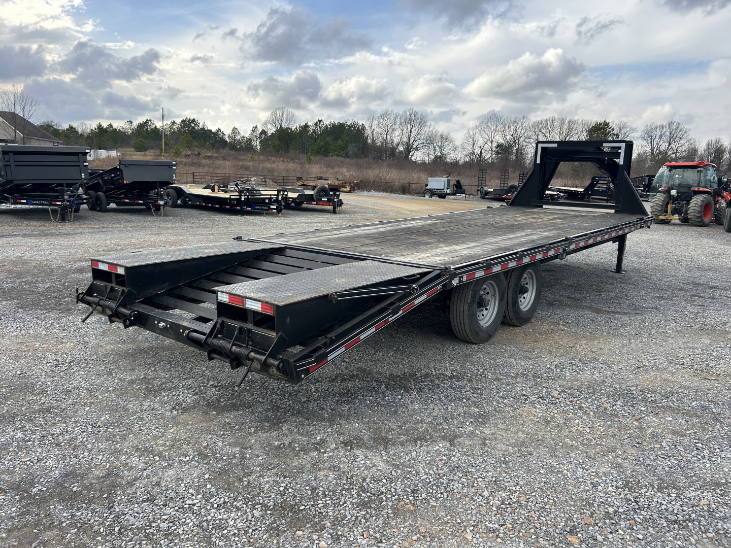 Used 2024 Blazer 102"X24' 14K Gooseneck Flatbed Trailer