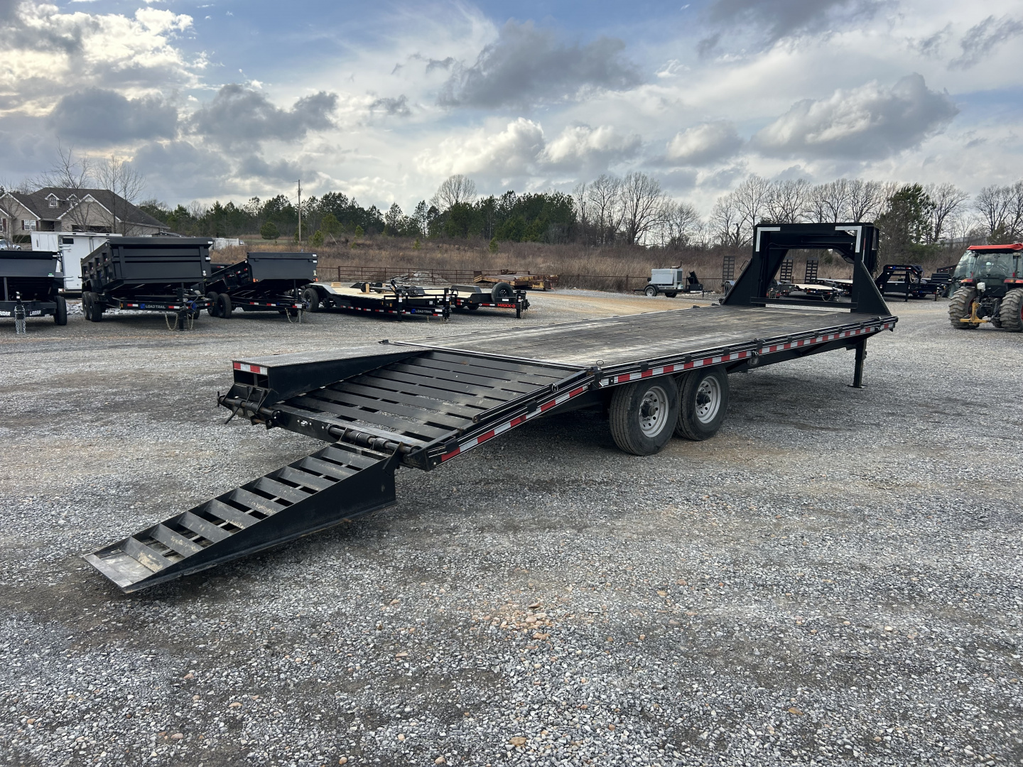 Used 2024 Blazer 102"X24' 14K Gooseneck Flatbed Trailer