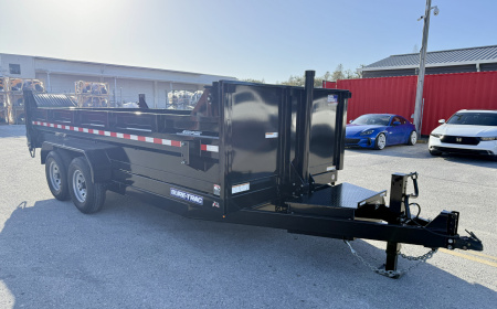 New 2025 Sure-Trac 82x16 Telescopic 14K Dump Trailer