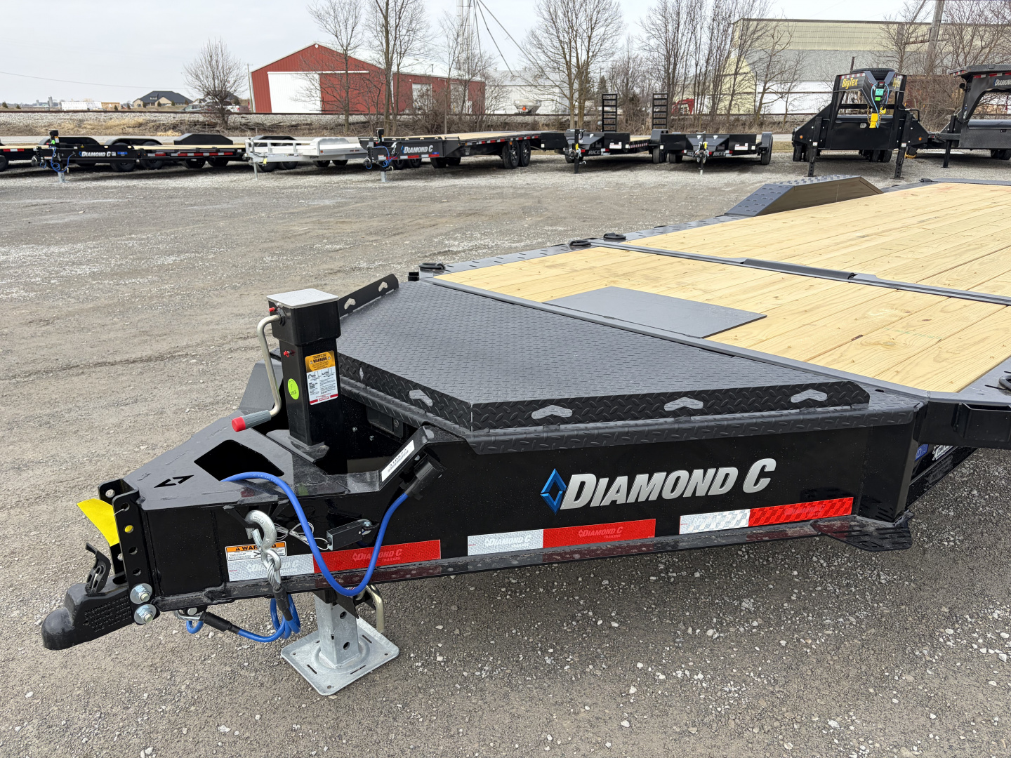 New 2026 Diamond C Trailers HXD207L22X102 (22' x 102") 15.5K Full Width Partial Tilt Equipment Trailer