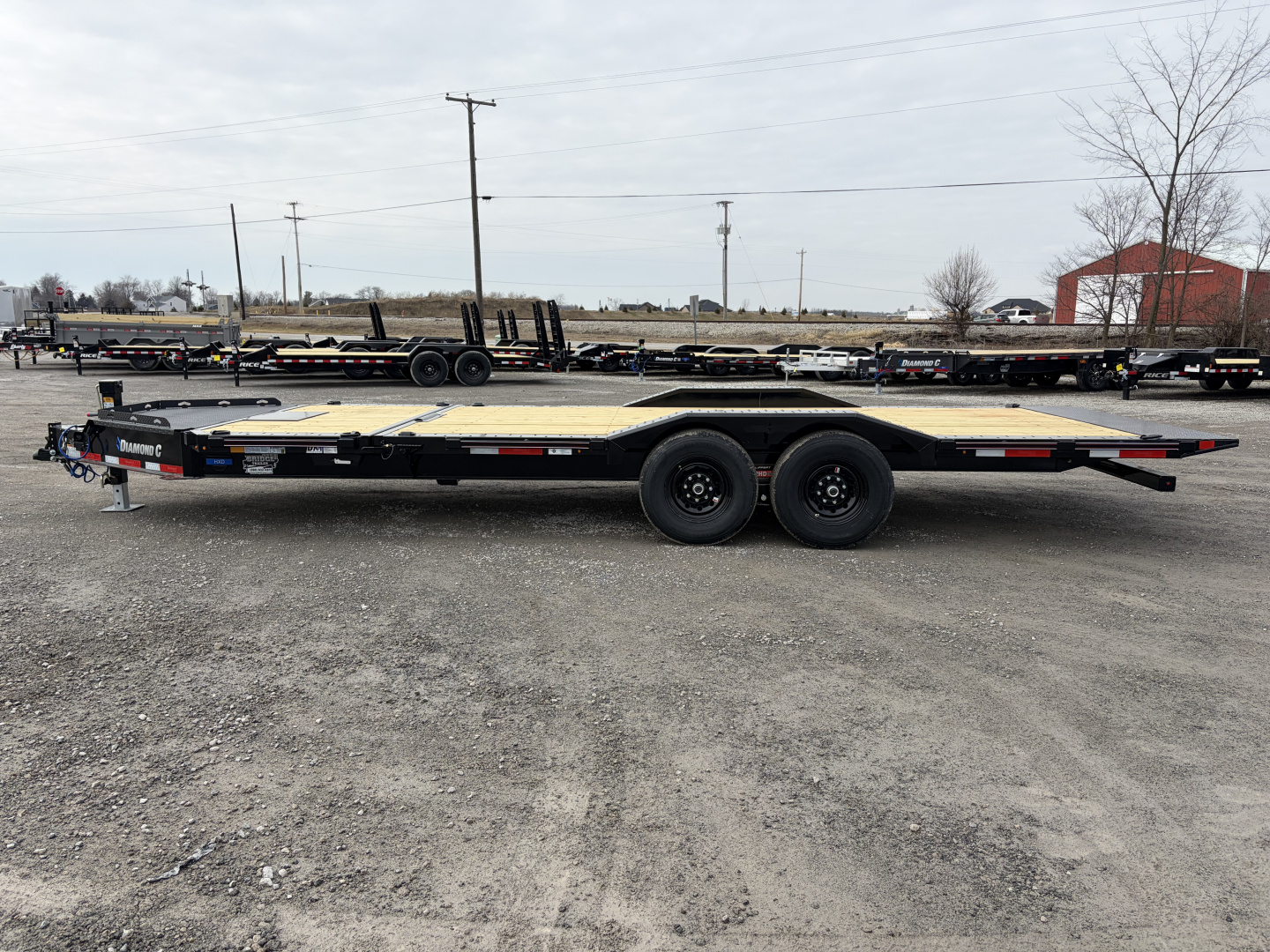 New 2026 Diamond C Trailers HXD207L22X102 (22' x 102") 15.5K Full Width Partial Tilt Equipment Trailer