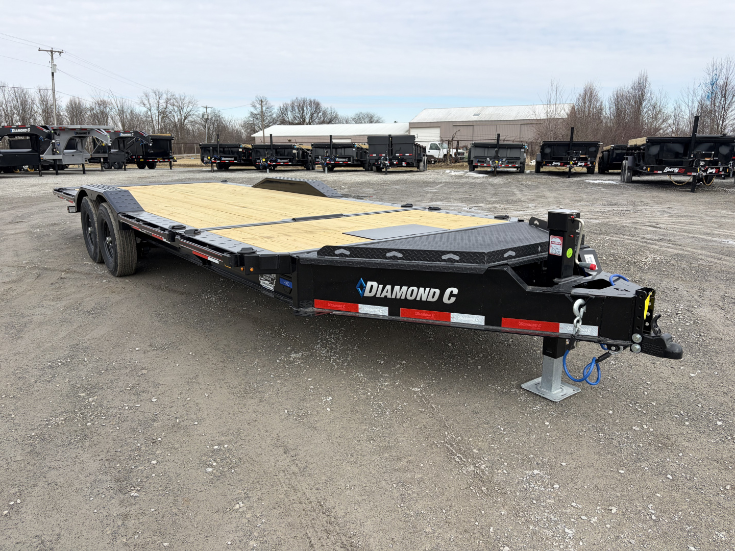 New 2026 Diamond C Trailers HXD207L22X102 (22' x 102") 15.5K Full Width Partial Tilt Equipment Trailer
