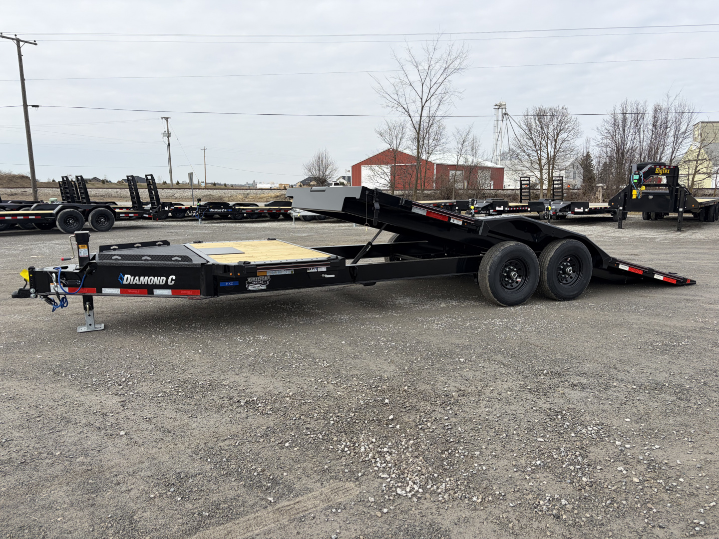 New 2026 Diamond C Trailers HXD207L22X102 (22' x 102") 15.5K Full Width Partial Tilt Equipment Trailer