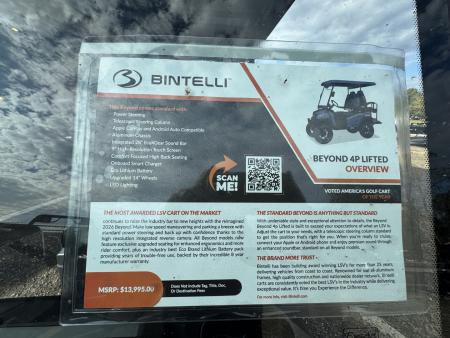 New 2026 Bintelli Beyond 4 Golf Cart