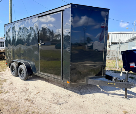 New 2026 Covered Wagon Trailers 7X16 TA 7FT INT HEIGHT WITH BLACKOUT PACK Cargo / Enclosed Trailer