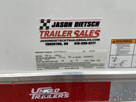 New United UXT 8.5X18 Cargo Enclosed Trailer