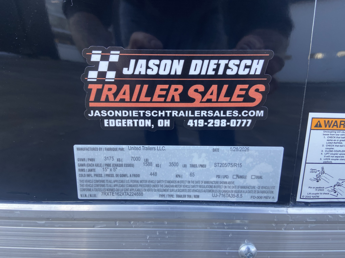 New United 16' Enclosed Cargo Trailer