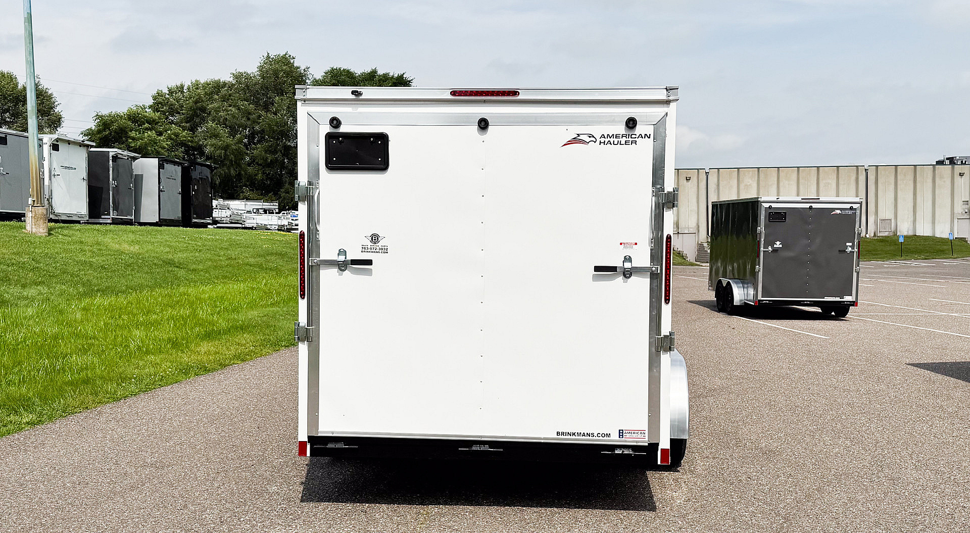 New American Hauler 7x16 Tandem Enclosed Cargo Trailer - Rear Ramp Door!