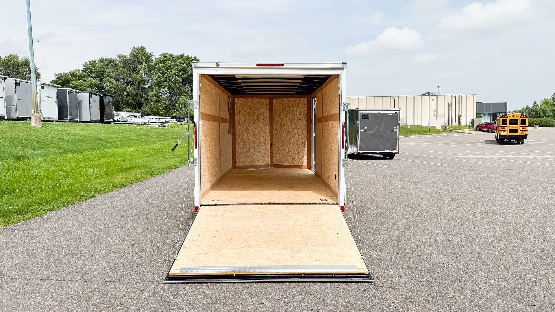 New American Hauler 7x16 Tandem Enclosed Cargo Trailer - Rear Ramp Door!