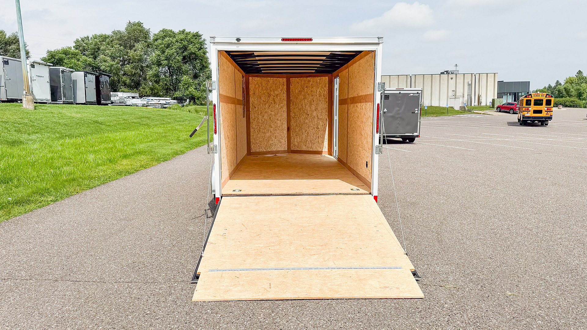 New American Hauler 7x16 Tandem Enclosed Cargo Trailer - Rear Ramp Door!