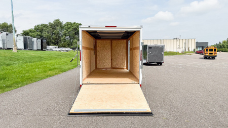 New American Hauler 7x16 Tandem Enclosed Cargo Trailer - Rear Ramp Door!