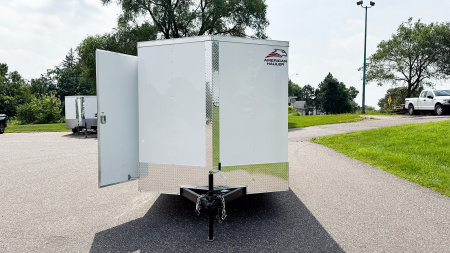 New American Hauler 7x16 Tandem Enclosed Cargo Trailer - Rear Ramp Door!