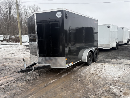 New 2026 WELLS CARGO Fasttrac Deluxe 7x12 7K 6'6  Interior Cargo / Enclosed Trailer with Ramp Door