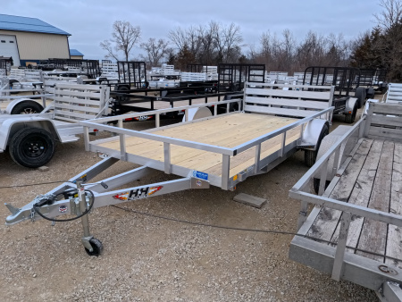 New 2026 H&H Trailers 82 x 14 Aluminum Rail Side Utility Trailer with Brakes and 5200 lb. Axle