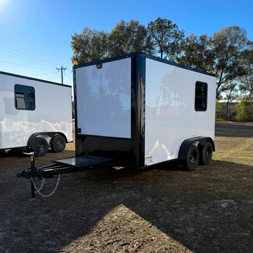 New 7X12TA White Splicing Trailer
