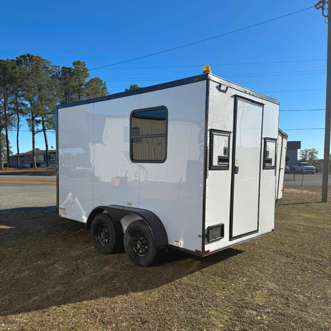 New 7X12TA White Splicing Trailer