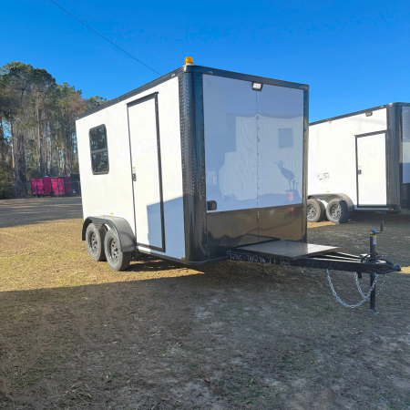New 7X12TA White Splicing Trailer