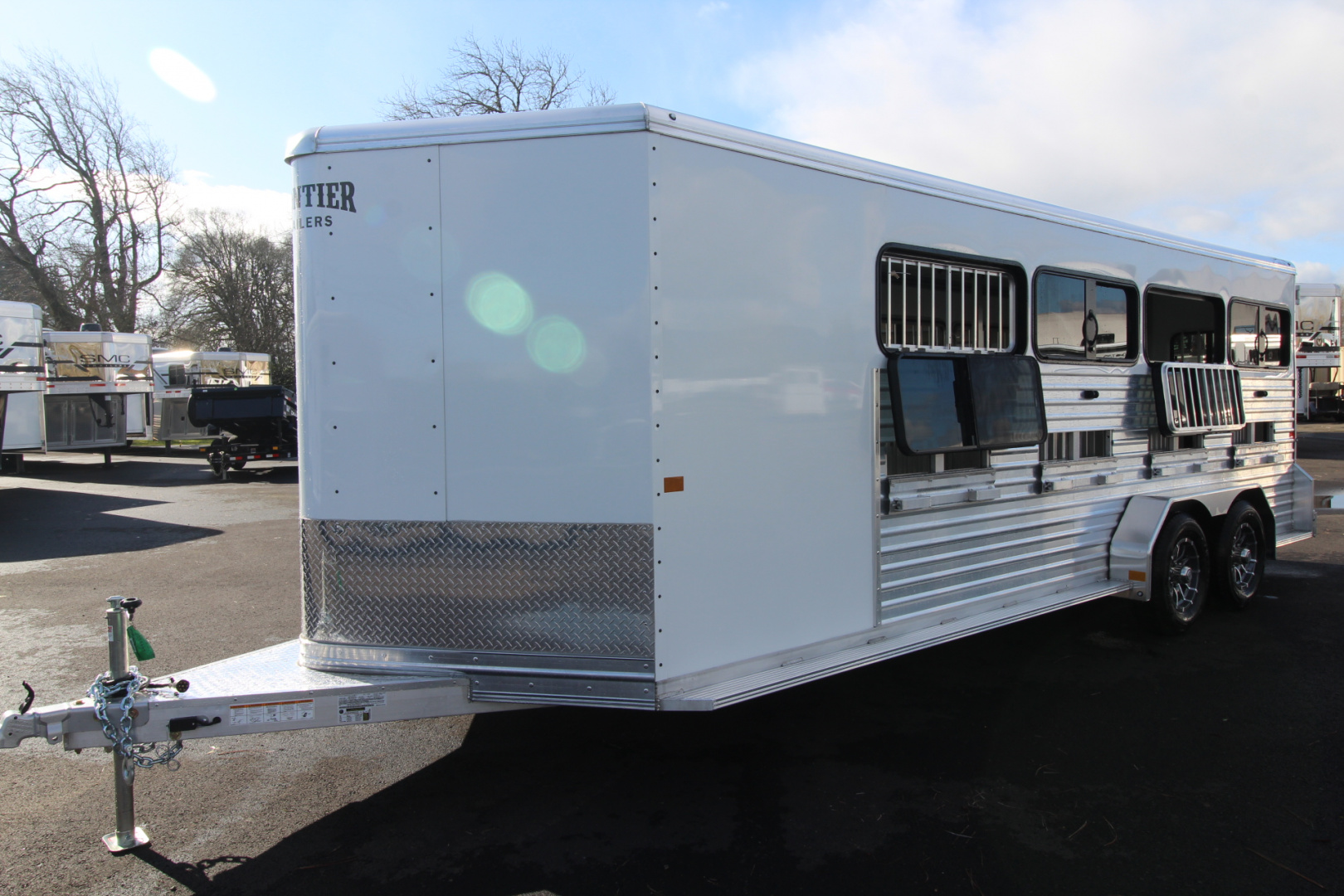 New 2026 Frontier Trailers Low Pro 8 Pen 7x20 Stock Trailer - Many Great Features!