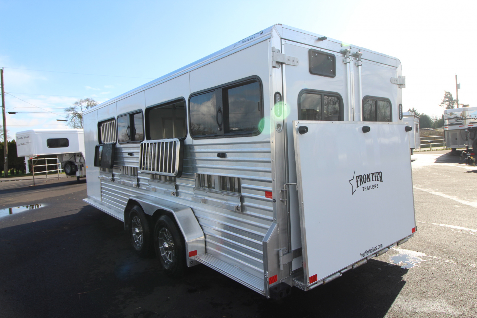 New 2026 Frontier Trailers Low Pro 8 Pen 7x20 Stock Trailer - Many Great Features!