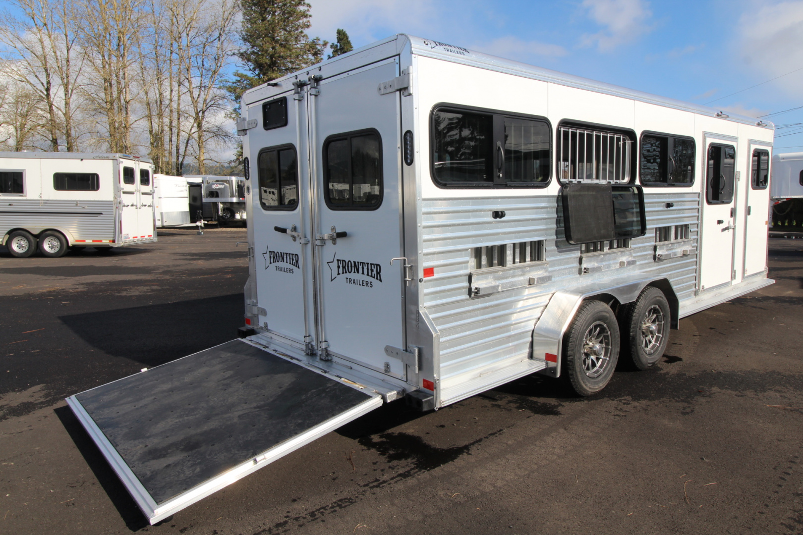 New 2026 Frontier Trailers Low Pro 8 Pen 7x20 Stock Trailer - Many Great Features!