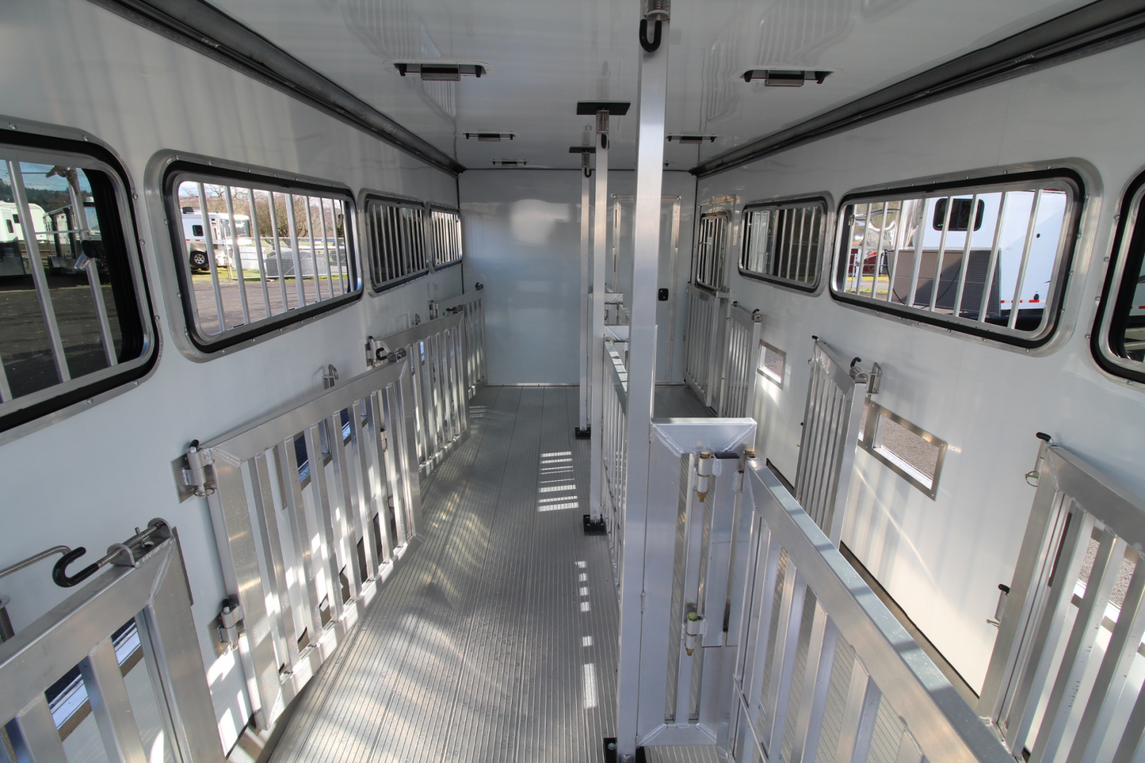 New 2026 Frontier Trailers Low Pro 8 Pen 7x20 Stock Trailer - Many Great Features!