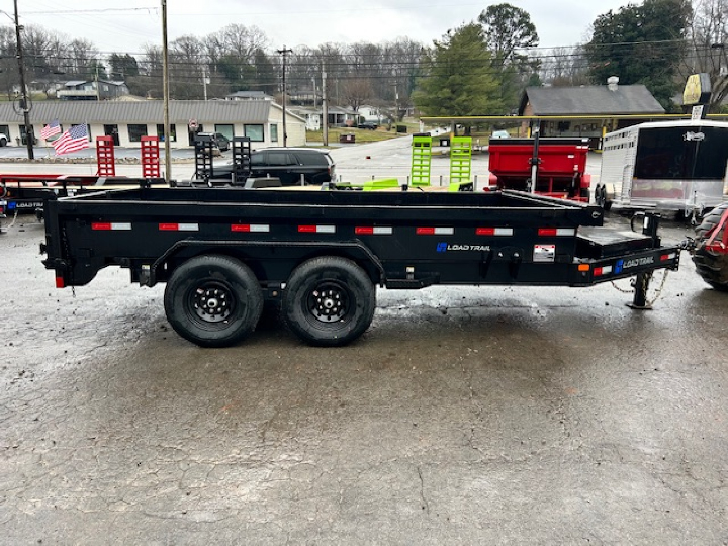 New Load Trail Dump 7x14 14K 18" Sides- Black