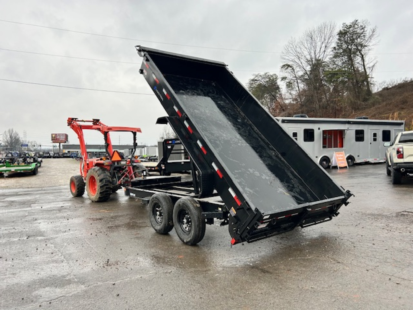 New Load Trail Dump 7x14 14K 18" Sides- Black