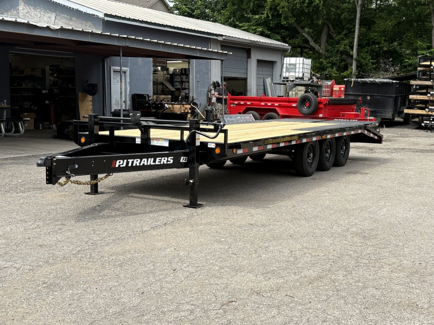 New 2026 PJ TRAILERS 102" x 24' - 8" I-Beam Triple Axle (F8) 21K GVWR Deckover Trailer