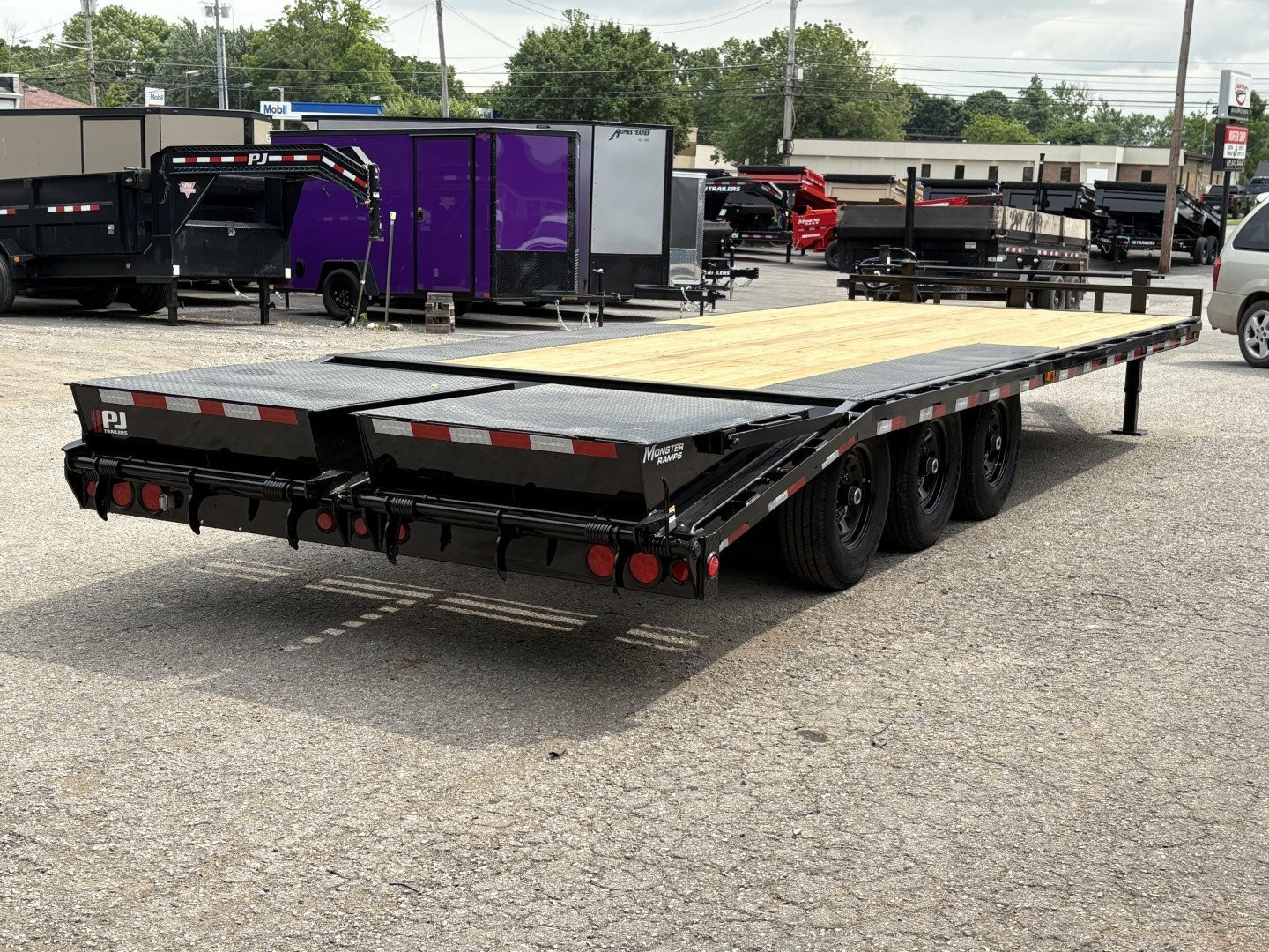 New 2026 PJ TRAILERS 102" x 24' - 8" I-Beam Triple Axle (F8) 21K GVWR Deckover Trailer