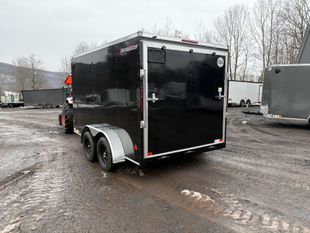 New 2026 Wells Cargo Fasttrac Deluxe 7x12 7K 6'6" Interior Cargo / Enclosed Trailer with rear ramp door