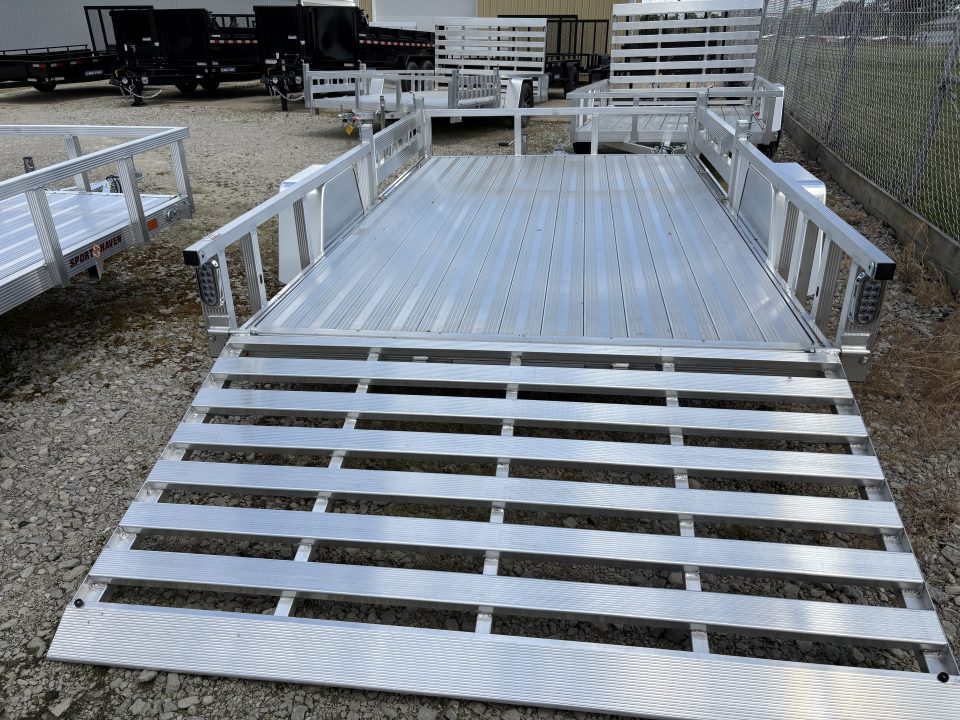 New 2026 Sport Haven 7'X12' DELUXE ALUMINUM W/ATV RAMP SIDES Utility Trailer