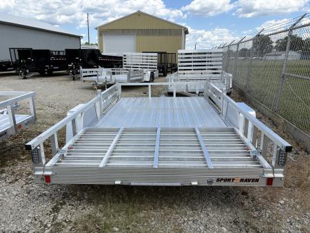 New 2026 Sport Haven 7'X12' DELUXE ALUMINUM W/ATV RAMP SIDES Utility Trailer