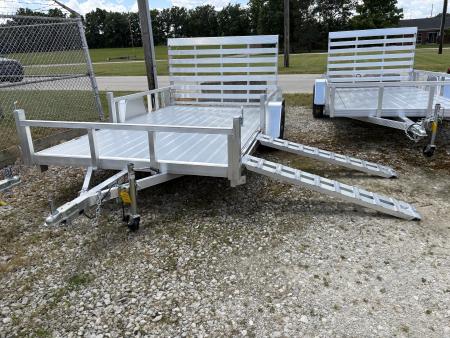 New 2026 Sport Haven 7'X12' DELUXE ALUMINUM W/ATV RAMP SIDES Utility Trailer