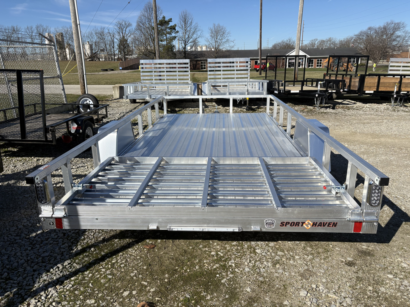 New 2026 Sport Haven 7X14 DELUXE ALUMINUM UTILYTY SINGLE AXLE Utility Trailer
