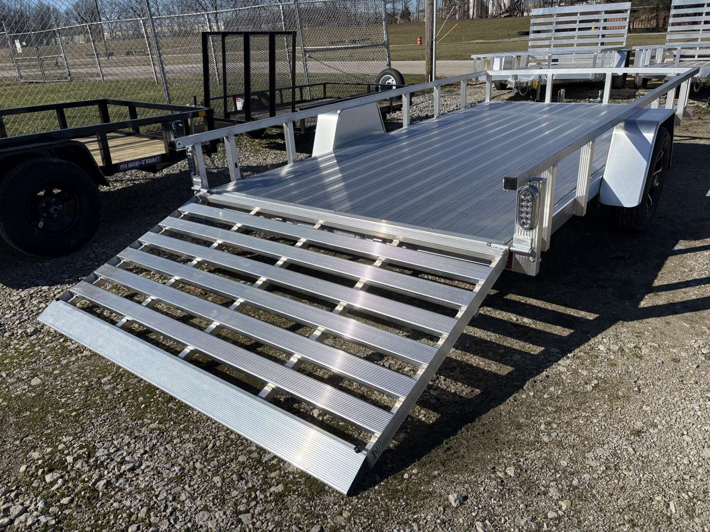 New 2026 Sport Haven 7X14 DELUXE ALUMINUM UTILYTY SINGLE AXLE Utility Trailer