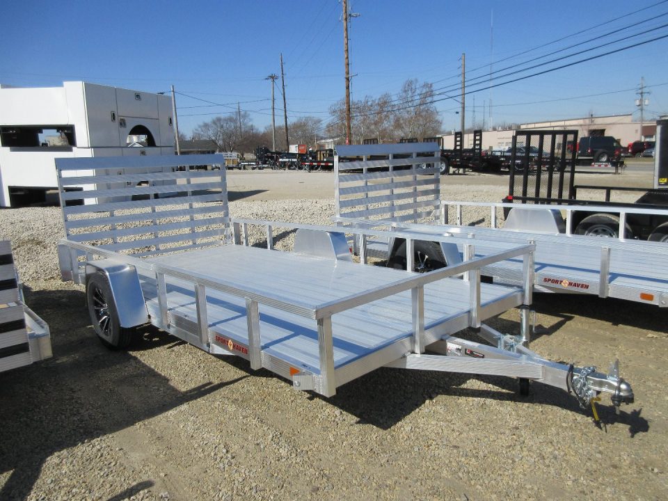 New 2026 Sport Haven 7X14 DELUXE ALUMINUM UTILYTY SINGLE AXLE Utility Trailer