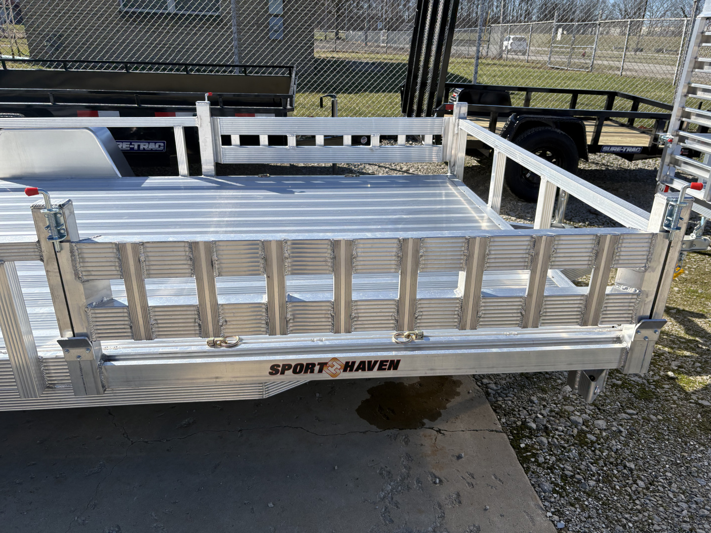 New 2026 Sport Haven 7'X14' DELUXE ALUMINUM W/ATV RAMP SIDES ATV Trailer
