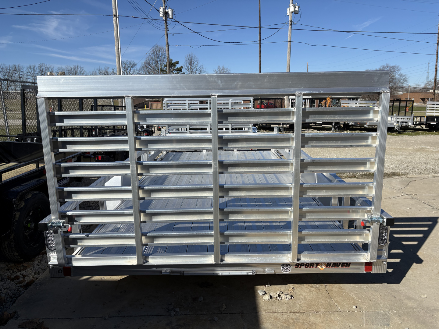 New 2026 Sport Haven 7'X14' DELUXE ALUMINUM W/ATV RAMP SIDES ATV Trailer